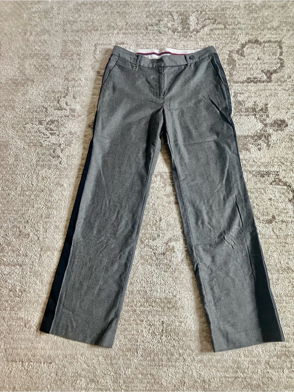 MICHAEL Michael Kors Gray wool Trousers with Black Side Stripe